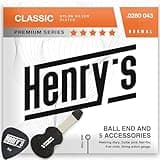 Classical Guitar Strings with Ball End - Fast&Easy Restring - Special Non-Slip Pick for Nylon Strings - 5 Guitar Accessories Inside - Silver Nylon Guitar Strings Classical Guitar - Cuerdas Guitarra
