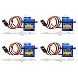 Beffkkip 4Pcs SG90 9g Micro Servos for RC Robot Helicopter Airplane Controls Car Boat