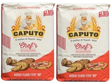 Antimo Caputo Chefs Flour 2.2 LB (Pack of 2) - Italian Double Zero 00 - Soft Wheat for Pizza Dough, Bread, & Pasta