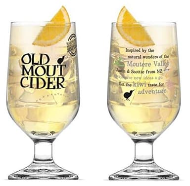 Old Mout Cider CE Marked Stemmed Pint Glasses 20 Ounce (Set of 2)