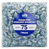 Arcor Sugar Free Spearmint Hard Candy - Bulk Candy Individually Wrapped - 1 Pound Approx 75 Pieces, Mints Sugar Free - Christmas Candy Bulk, Christmas Sugar Free Candy, Hard Mint Candy - Ideal for Diabetics and Health Conscious Individuals