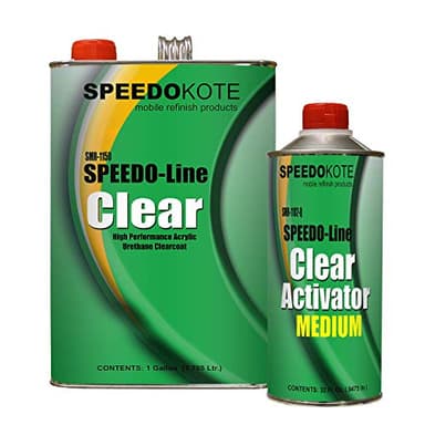 Speedokote Clear Coat 2K Acrylic Urethane, SMR-1150/1102-Q 4:1 Gallon Clearcoat Medium Kit.