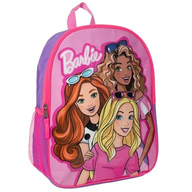 AI ACCESSORY INNOVATIONS Barbie Backpack for Girls, Elementary School Book Bag with Padded Straps, Pink