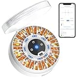 Zoksi Premium 31-Slot Automatic Pill Dispenser with Fingerprint & Key Lock, Smart Medication Organizer with Alarm & Light, Electronic Pill Organizer for Elderly & Forgetfulness