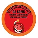 Java Factory Coffee Pods High Caffeine Coffee Compatible with K Cup Brewers Including 2.0, Da Bomb Extra Bold Double Caffeinated, 80 Count