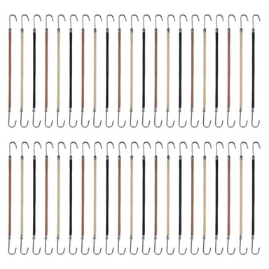 30Pcs Elastic Hook Hair Tie Ponytails Hooks Elastic Band Hair Styling Hairs Cord Clips Rubber Bands Holder for Long Curly Hairs, Women's Hairstyle (Black, Coffee and Apricot)