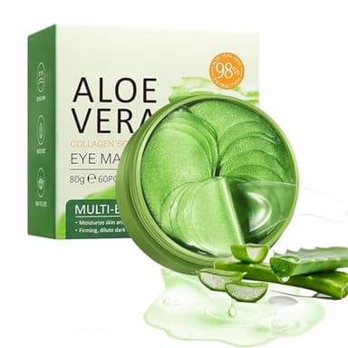 Under Eye Patches - 60 PCS Aloe Vera Eye Masks for Dark Circles and Puffiness, Hydrating Eye Mask Skincare, Eye Patches for Women, Under Eye Mask, Refresh Your Skin, Reduce Wrinkles and Fine Lines