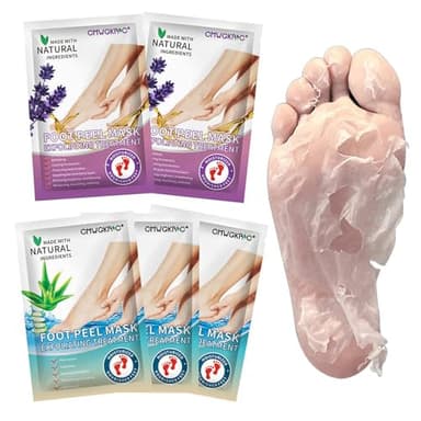 5 Pack Foot Peeling Mask,Exfoliator Peel Off Calluses Dead Skin Callus Remover,Foot Mask for Dry Cracked Feet,Foot Peel Masks for Men and Women Feet Peeling Mask for Valentines Day Gifts