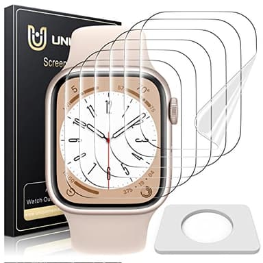 UniqueMe 6 Pack for Apple Watch Screen Protector 40mm, Apple Watch SE 3/SE 2/SE Series 6/5/4 Screen Protector [Upgrade Flexible Film] Anti-Scratch [Non-Bubbles] Soft HD TPU Clear Film for iWatch 40mm