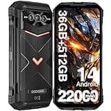 DOOGEE V MAX Plus(2024) 5G Rugged Smartphone,22000mAh 36GB+512GB,200MP+32MP+20MP Night Vision Rugged Cell Phone,Android 14 Rugged Phone,6.58" FHD+120Hz IPS Screen,IP68/IP69K Waterproof Phone,NFC/OTG