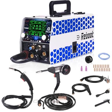 Reboot RBM2000 5-in-1 Welder 120V/240V with Spool Gun - 2025 Upgrade Complete Kit for Aluminum Welding, Steel, Metal Finishing, MIG, Flux Core, Lift TIG, Stick Welding Machine