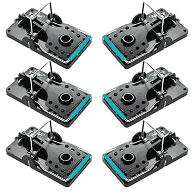 Kat Sense Large Rat Snap Traps Set of 6 - Stainless Steel Bar Design, Humane Rat Trap Indoor & Outdoor Use, Mouse Catcher for Repeat Use, High Precision Triggering, Traps for Rats, Mice, Chipmunks