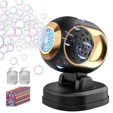 Deserthome Bubble Machine, Durable Bubble Machines for Kids Toddler Parties, Automatic Bubble Blower Machine Bubble Maker Battery Operated, Great for Wedding Birthday - Christmas Bubble Toy, Black