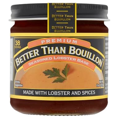 Better Than Bouillon Premium Lobster Base, Made from Select Cooked Lobster & Spices, Makes 9.5 Quarts of Broth 38 Servings , 8 Ounce (Pack of 1)
