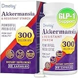 GLP-1 Supplement - 300 Billion AFU Akkermansia Muciniphila, Akkermansia Probiotic for Women & Men, for Boost GLP-1, Digestive, Gut, Immunity, Enhances Gut Lining Function & Intestinal Walls, 60 Count