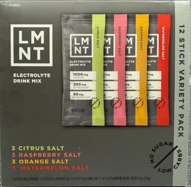 LMNT Zero Sugar Electrolytes - Variety Pack | Drink Mix | 12-Count (12-Count, Variety Pack)