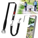 Hands Free Dog Bike Leash - Black and Black Handle - Dog Bike Attachment - Easy Installation and Removal - Lead for Exerciser, Training, Jogging, Cycling, Bicycle-Cruises and Outdoor - Safe with Pets