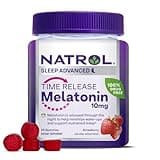 Natrol 10 mg Melatonin Gummies, Time Release Sleep Gummies for Adults, Minimize Wake Ups, Strawberry-Flavored, 55 Count, 55 Day Supply