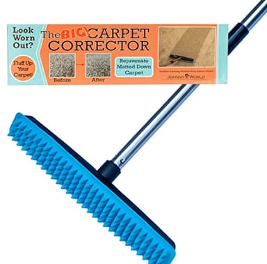 The Big Carpet Corrector- Carpet Rake to Rejuvenate Your Matted Carpet. Perfect for Hallways, Stairs, Steps, and Other High Traffic Areas.