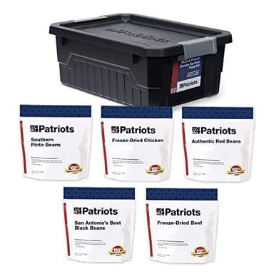 4Patriots Meat & Protein Emergency Food Supply: Delicious Freeze-Dried Meat & Beans, 85 Servings