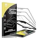 HATOSHI 3 Pack Screen Protector Designed for iPhone SE 2022 (3rd Gen), iPhone SE 2020 (2nd Gen), iPhone 8/7/6, 4.7-inch 9H HD Tempered Glass Film, Easy Installation Alignment Tray Case Friendly
