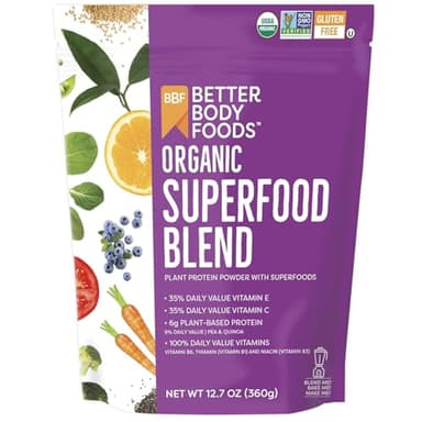 BetterBody Foods Organic Superfood Powder with Protein, Vitamins C, E, and B12 (12.7 oz.)