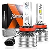 SEALIGHT H11/H8/H9 Fog Bulbs, X4I 55,000LM Super Bright H11 Light Powersport, H8 Bulbs Cool White with Cooling Fan, H11 Bulbs or Fog Plug and Play, Pack of 2