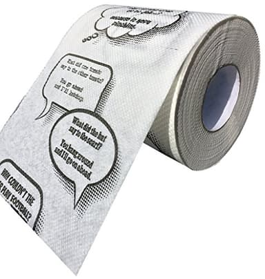 Funny Toilet Paper with Printed Jokes & Riddles - 85 Ft Toilet Roll, Quilted for Comfort - Fun Gifts for Women, Perfect Prank Gifts for Down Time