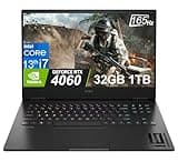 HP OMEN 16 Gaming Laptop (16.1" FHD 165Hz, Intel 13th Gen Core i7-13620H, 32G DDR5 RAM, 1TB SSD, NVIDIA Geforce RTX 4060 8GB) RGB backlit, 1080p Webcam, B&O, Wi-Fi 6E, Thunderbolt, Win 11 Home, Black