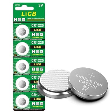 LiCB CR1225 Battery,Long-Lasting & High Capacity CR1225 Lithium Batteries,3 Volt Coin & Button Cell (5-Pack)