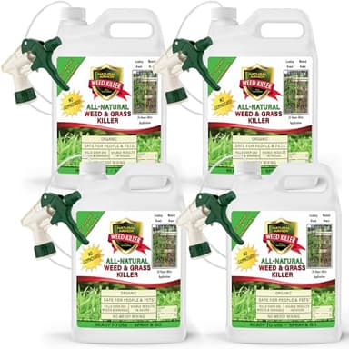 Natural Armor Weed and Grass Killer All-Natural Concentrated Formula. Contains No Glyphosate (1 Case of 4 Gallons)