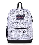 JanSport Cross Town Plus Backpack - Large Main Compartment, Side Water Bottle Pocket, 15-Inch Padded Laptop Sleeve - Broken Broadcast