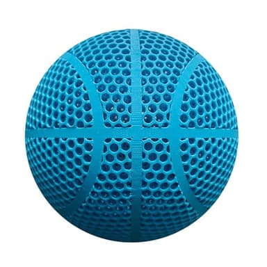 EAS1SOOPE 3D-Printed Airless Basketball, Silent Basketball for Quiet Dribbling and Indoor Training (Blue, Size 4-25.5")