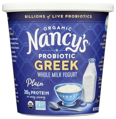 Nancys Yogurt, Organic Whole Milk Plain Greek Yogurt, 24 Ounce
