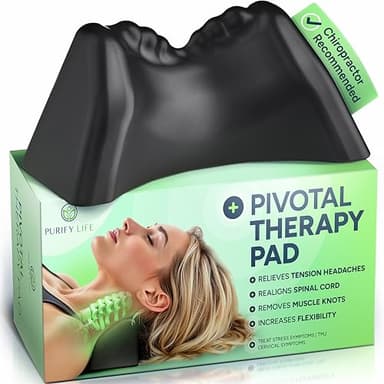 Occipital Release Tool for Pivotal Therapy & TMJ Device – Cervical Traction Pillow for Neck, Shoulder, and Back Pain Relief - Tension Headaches, Firm Foam Cradle, Craniosacral Therapy, Trigger Points