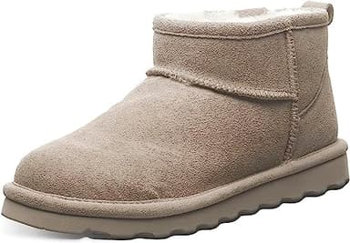 BEARPAW Women's Shorty Mushroom Size 8 | Women's Ankle Boot | Women's Slip On Boot | Comfortable Winter Boot