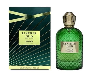 Anfar Leather Oud Pour Homme Eau De Parfum,3.4OZ FOR MEN,100 ml, Vetiver, Labdanum, Birch, Sandalwood, Patchouli.