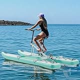 Danrelax Inflatable Water Bike, 2-in-1 Kayak Bikeboat Hybrid, Portable & Durable PVC and EVA Material, Includes Bike System, Dual Air Pump, Repair Kit & Carry Bag, Perfect for Lakes, Rivers & Beaches