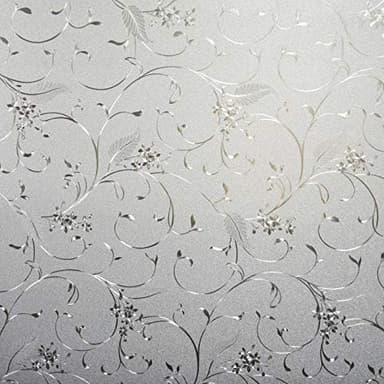 Niviy Window Privacy Film Static Cling Non-Adhesive Window Film Frosted Glass Bathroom Door Decoration Privacy Covering (17.7"x 78.7")