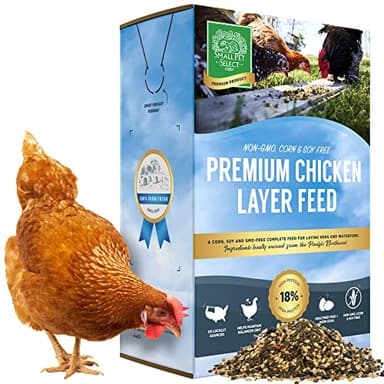 Small Pet Select Chicken Layer Feed Pellets, Food for Chickens and Laying Hens, Poultry and Waterfowl, High Protein and Omega 3, Corn and Soy Free, Non-GMO, 20 lb