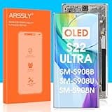 ARSSLY OLED Screen Replacement for Samsung Galaxy S22 Ultra 5G S908 LCD Display for Samsung S22 Ultra Digitizer SM-S908B SM-S908U Screen Touch Assembly with Tools(Sliver with Frame)