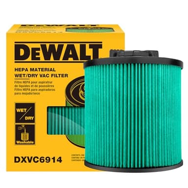 DEWALT Shop Vac Filters, DXVC6914 HEPA Cartridge Filter, Vacuum Filter Replacement Filter for Dewalt 6-16 Gallon Wet and Dry Vacuum