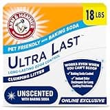 Arm & Hammer Arm Hammer Ultra Last Unscented Clumping Cat Litter, MultiCat 18lb, Pet Friendly with Baking Soda