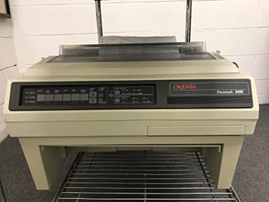 Oki Pace Mark 3410 Dot Matrix Printer, 9-pin, 550 CPS, 28 KB, Parallel, Serial, 120V (61800801)