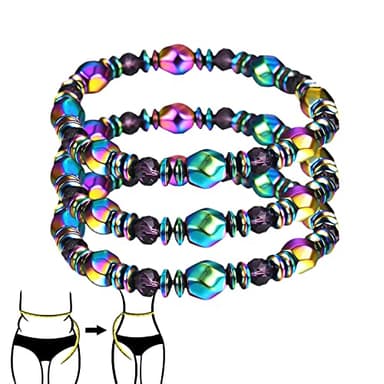 AGSIXZLAN 3pcs Adjustable Lymph Drainage Carnelian Magnetic Bracelets for women & Men,Slimming Hematite Bracelet for Lymph Drainage, Arthritis, Anxiety Relief, Swelling Reduction & Weight Loss