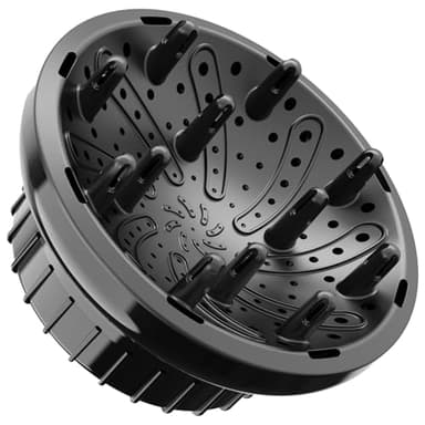 WPESI Diffuser Attachment for Hair Dryer,Hair Dryer Diffuser, Hair Diffuser Adaptable for Blow Dryers with D-1.4-Inch to 2.4-Inch for Curly or Wavy Hair,(Black)