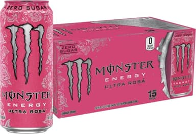 Monster Energy Ultra Rosa, Sugar Free Energy Drink, 16 Ounce