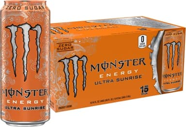 Monster Energy Ultra Sunrise, Sugar Free Energy Drink, 16 Fl Oz