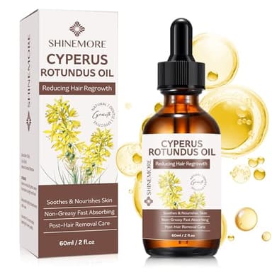 Cyperus Rotundus Oil for Hair Removal: Hair Growth Inhibitor Organic Cyperus Oil for Reducing Body Hair Growth, Deep Nourishing Smoothing Skin Non-greasy Gent Formula for All Skin Types 60 ML