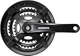 Shimano Tourney FC-TY501 Crankset - 175mm, 6/7/8-Speed, 48/38/28t, Riveted, Square Taper JIS Spindle Interface, Black